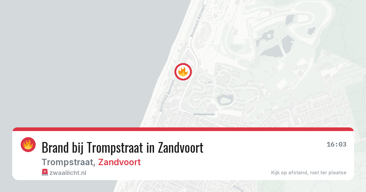 Brand bij Trompstraat in Zandvoort — 8 mei 2026