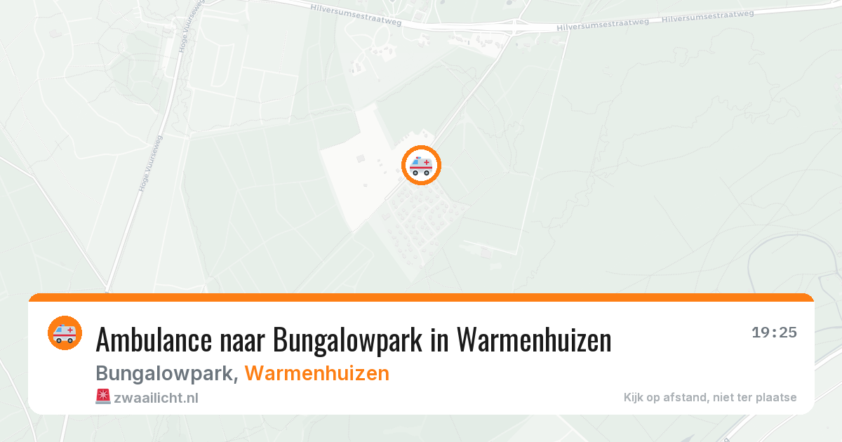 Ambulance naar Bungalowpark in Warmenhuizen — 18 mrt 2026