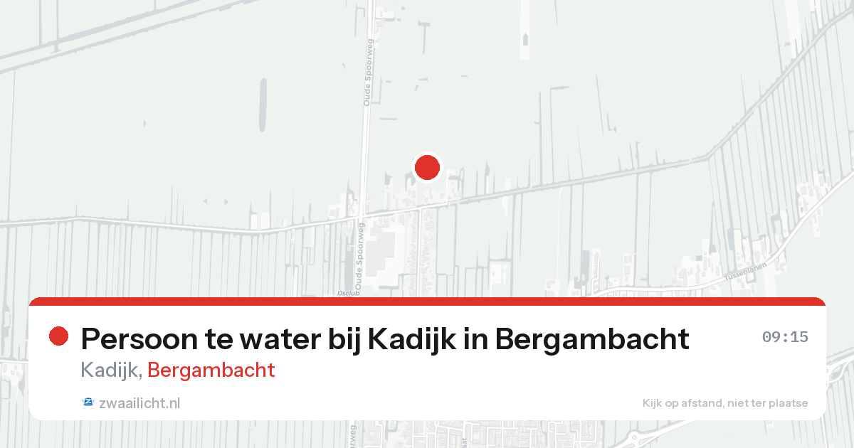 Persoon te water bij Kadijk in Bergambacht — 13 mei 2026
