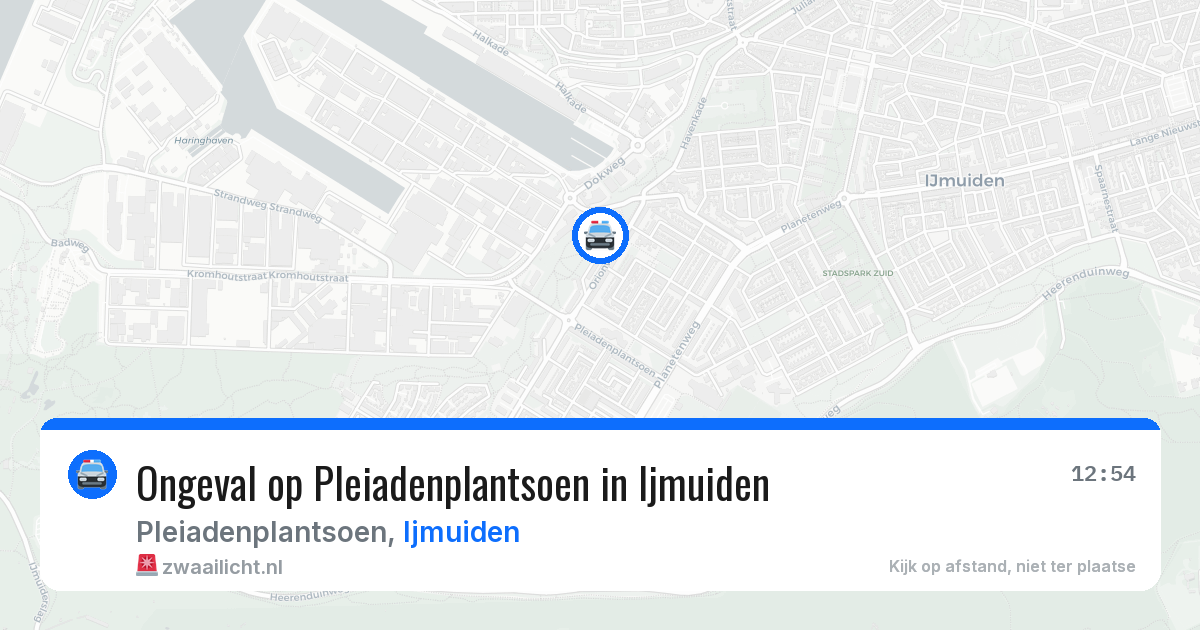 Ongeval op Pleiadenplantsoen in Ijmuiden — 9 jul 2026