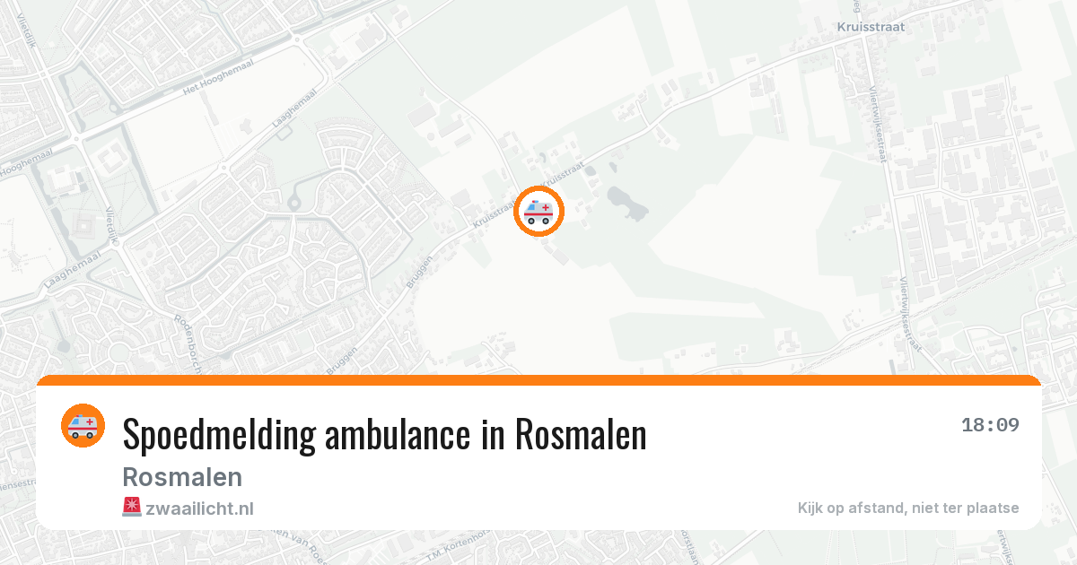 Spoedmelding ambulance in Rosmalen — 10 aug 2026