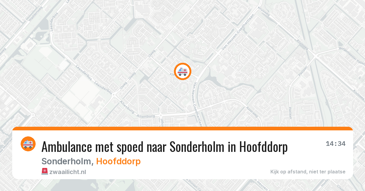 Ambulance met spoed naar Sonderholm in Hoofddorp — 12 aug 2026