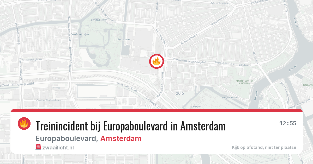 Treinincident bij Europaboulevard in Amsterdam — 30 jul 2026