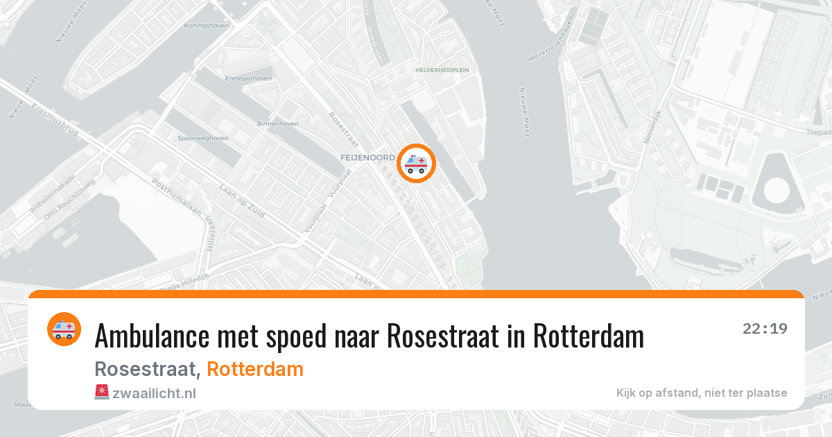 Ambulance met spoed naar Rosestraat in Rotterdam — 5 mei 2026