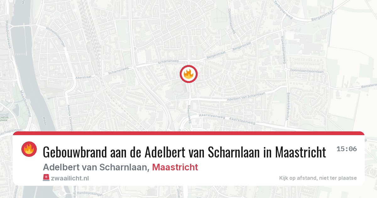 Gebouwbrand aan de Adelbert van Scharnlaan in Maastricht — 23 jul 2026