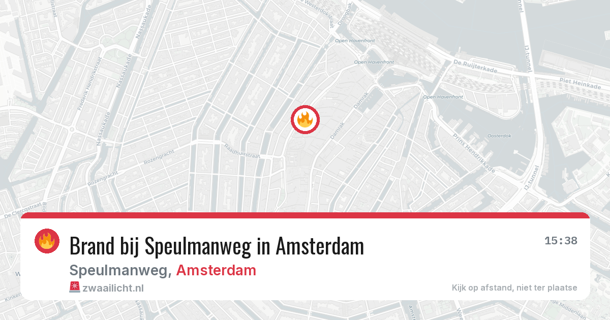 Brand bij Speulmanweg in Amsterdam — 12 jun 2026