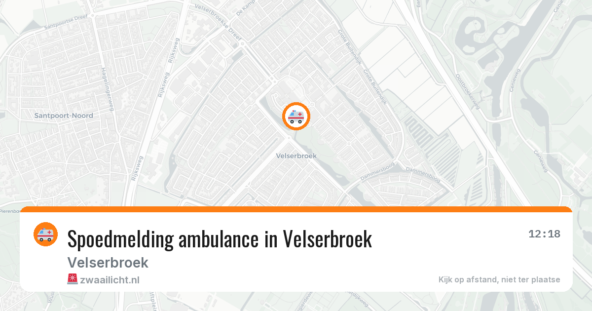 Spoedmelding ambulance in Velserbroek — 6 jul 2026