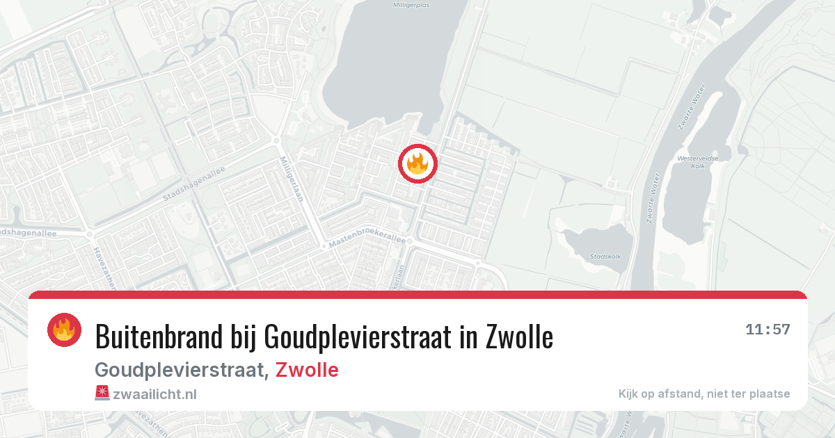 Buitenbrand bij Goudplevierstraat in Zwolle — 30 jun 2026