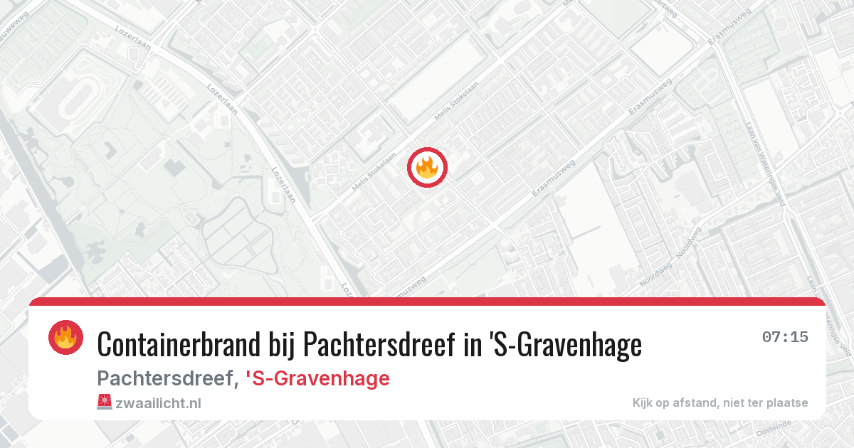 Containerbrand bij Pachtersdreef in 'S-Gravenhage — 25 mei 2026