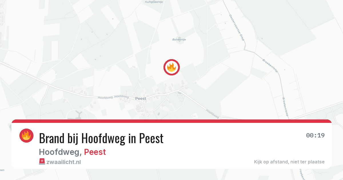 Brand bij Hoofdweg in Peest — 30 jul 2026