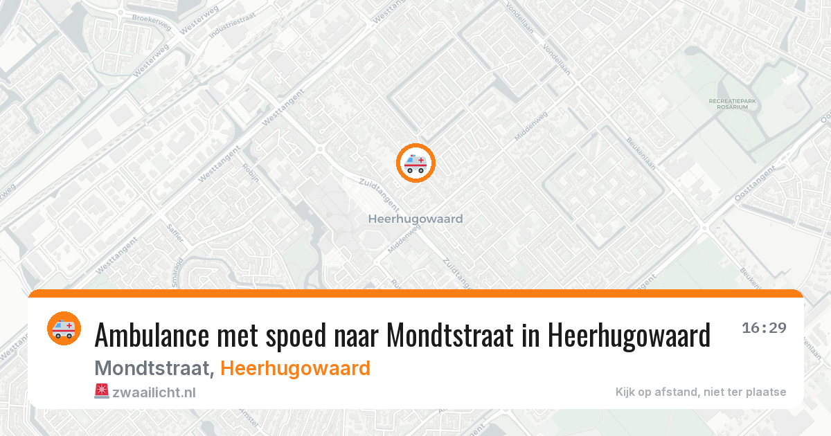 Ambulance met spoed naar Mondtstraat in Heerhugowaard — 29 jun 2026