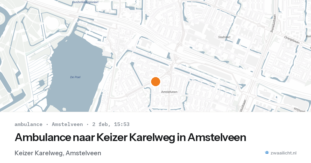 Ambulance naar Keizer Karelweg in Amstelveen — 2 feb 2026