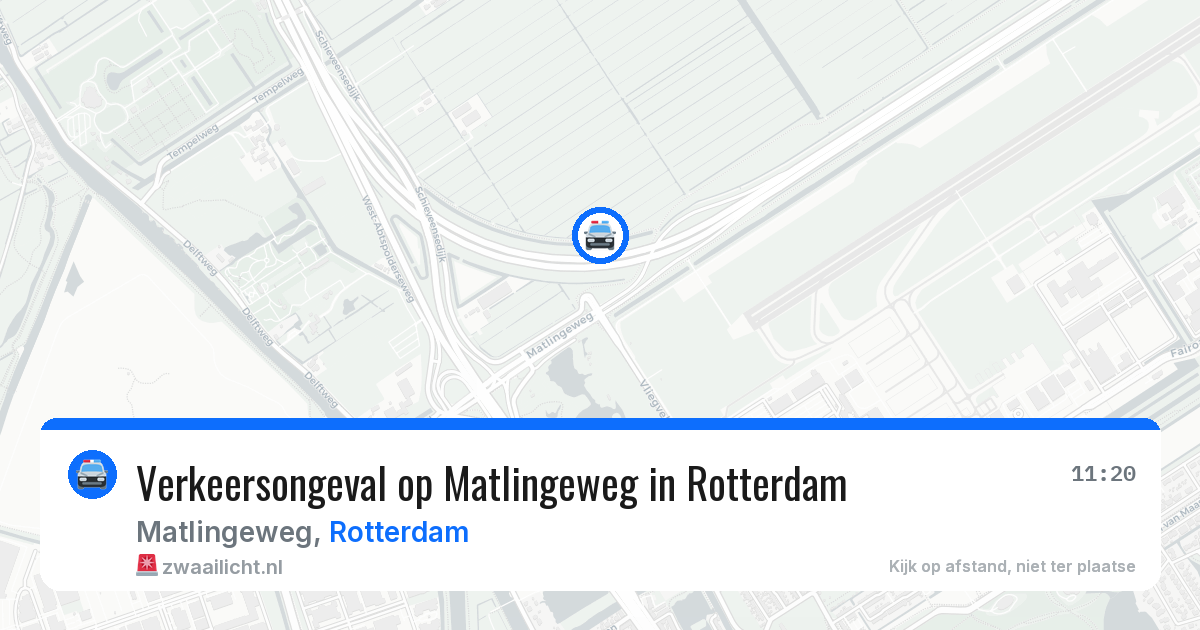 Verkeersongeval op Matlingeweg in Rotterdam — 5 mrt 2026