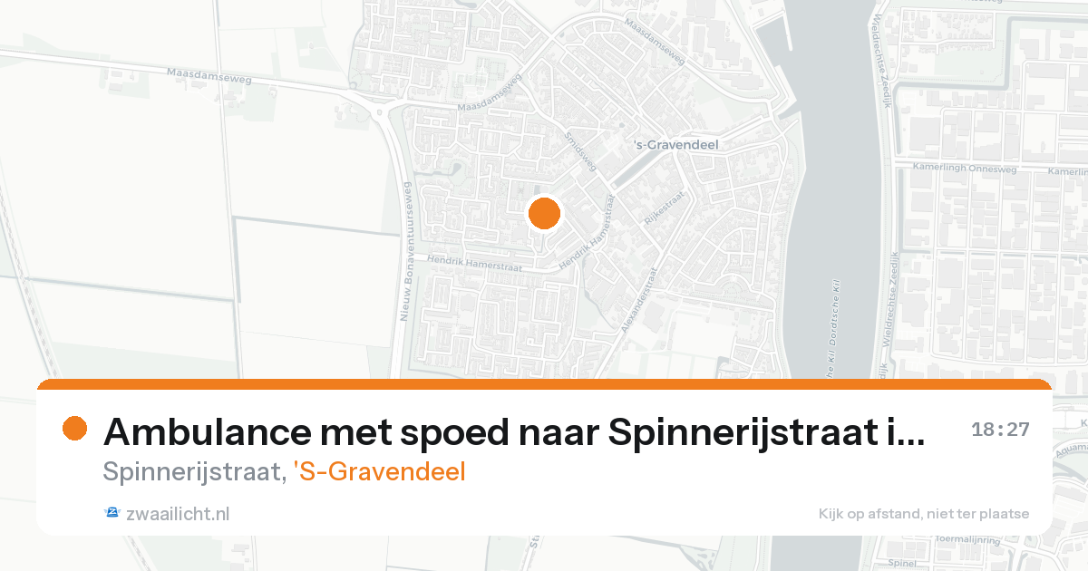 Ambulance met spoed naar Spinnerijstraat in 'S-Gravendeel — 7 feb 2026