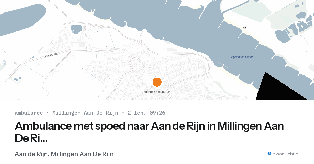 Ambulance met spoed naar Aan de Rijn in Millingen Aan De Rijn — 2 feb 2026