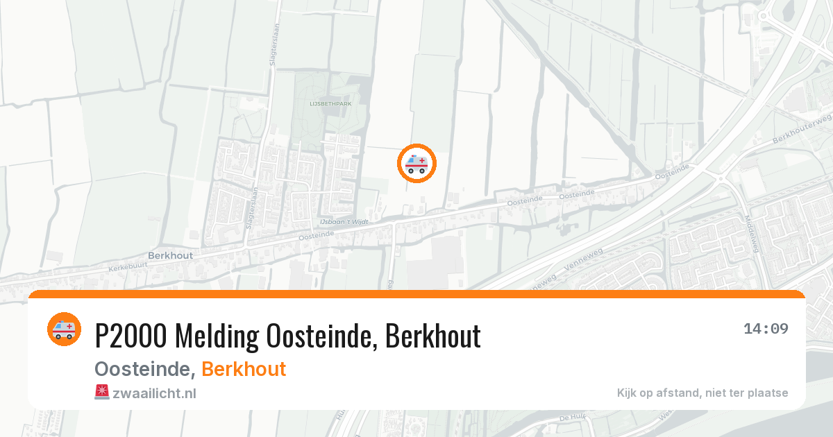 P2000 Melding Oosteinde, Berkhout — 10 jun 2026