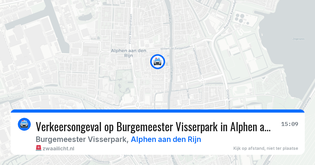 Verkeersongeval op Burgemeester Visserpark in Alphen aan den Rijn — 1 jul 2026