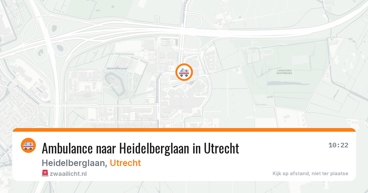 Ambulance naar Heidelberglaan in Utrecht — 13 jul 2026