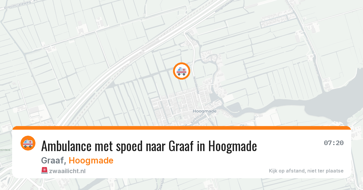 Ambulance met spoed naar Graaf in Hoogmade — 1 mei 2026