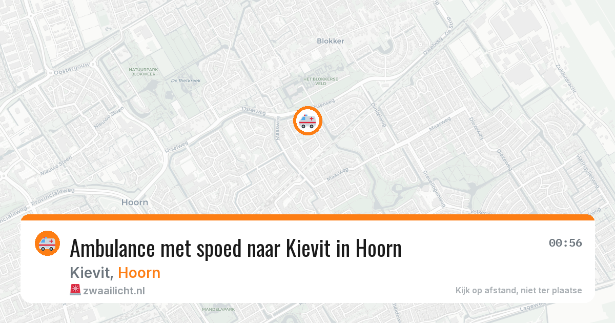Ambulance met spoed naar Kievit in Hoorn — 1 jun 2026