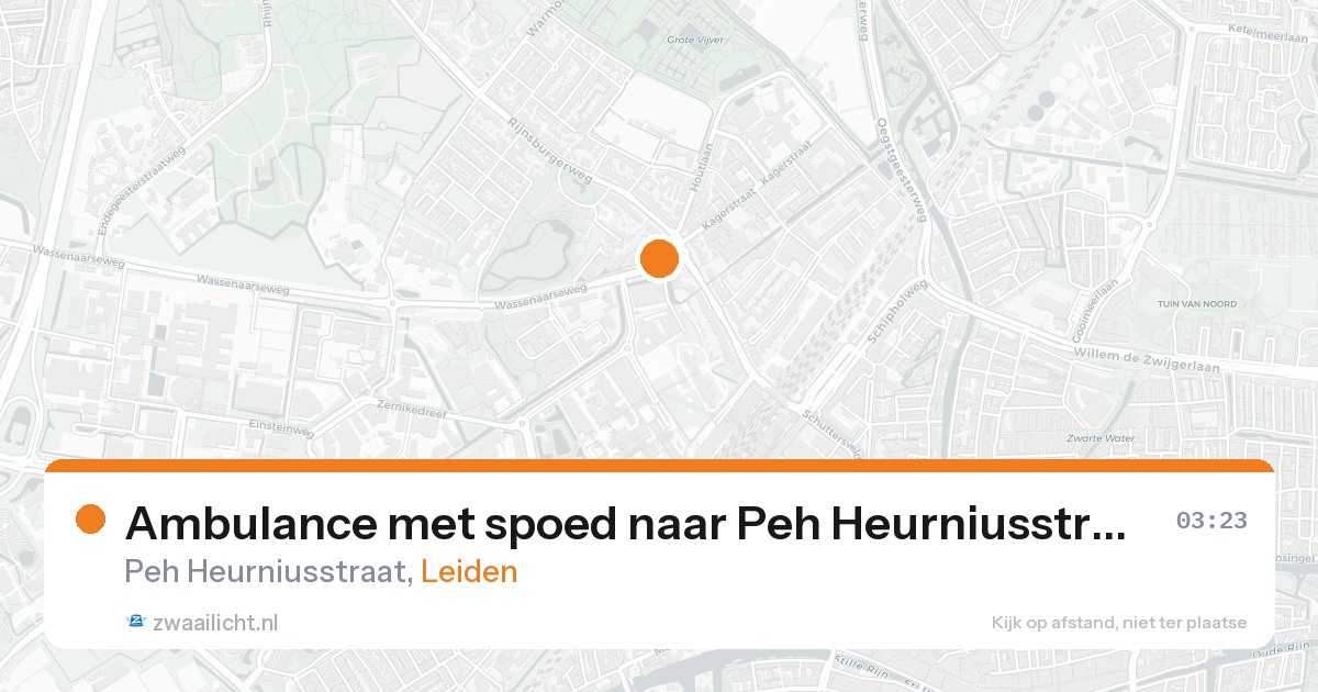 Ambulance met spoed naar Peh Heurniusstraat in Leiden — 8 feb 2026