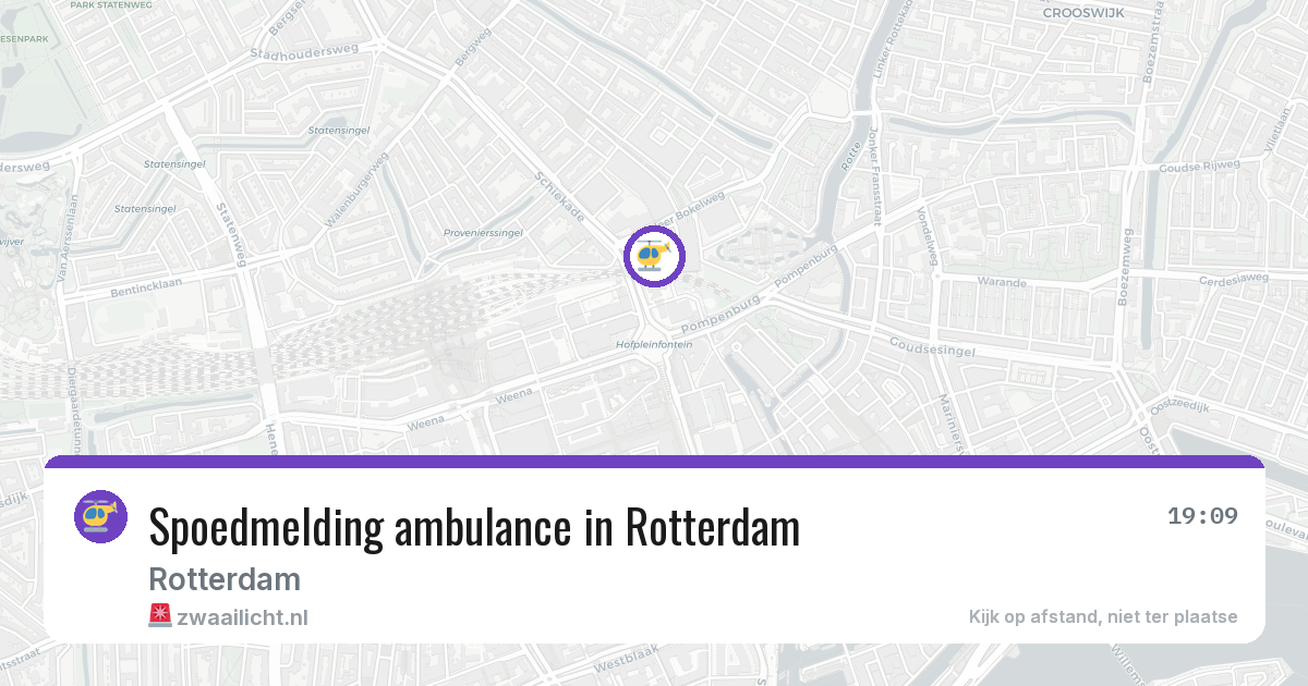 Spoedmelding ambulance in Rotterdam — 8 aug 2026
