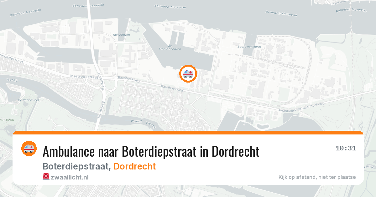 Ambulance naar Boterdiepstraat in Dordrecht — 29 mei 2026