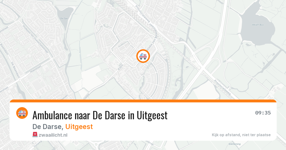 Ambulance naar De Darse in Uitgeest — 7 mei 2026
