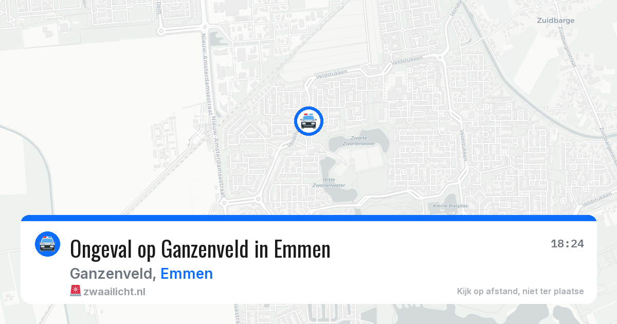 Ongeval op Ganzenveld in Emmen — 12 aug 2026