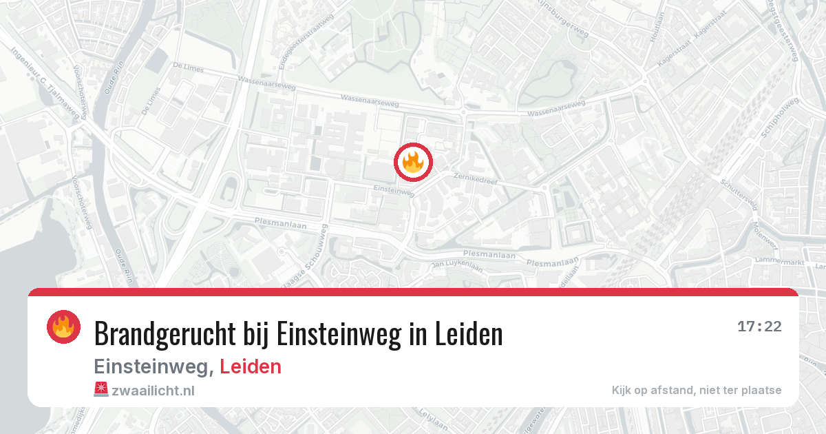 Brandgerucht bij Einsteinweg in Leiden — 5 mei 2026