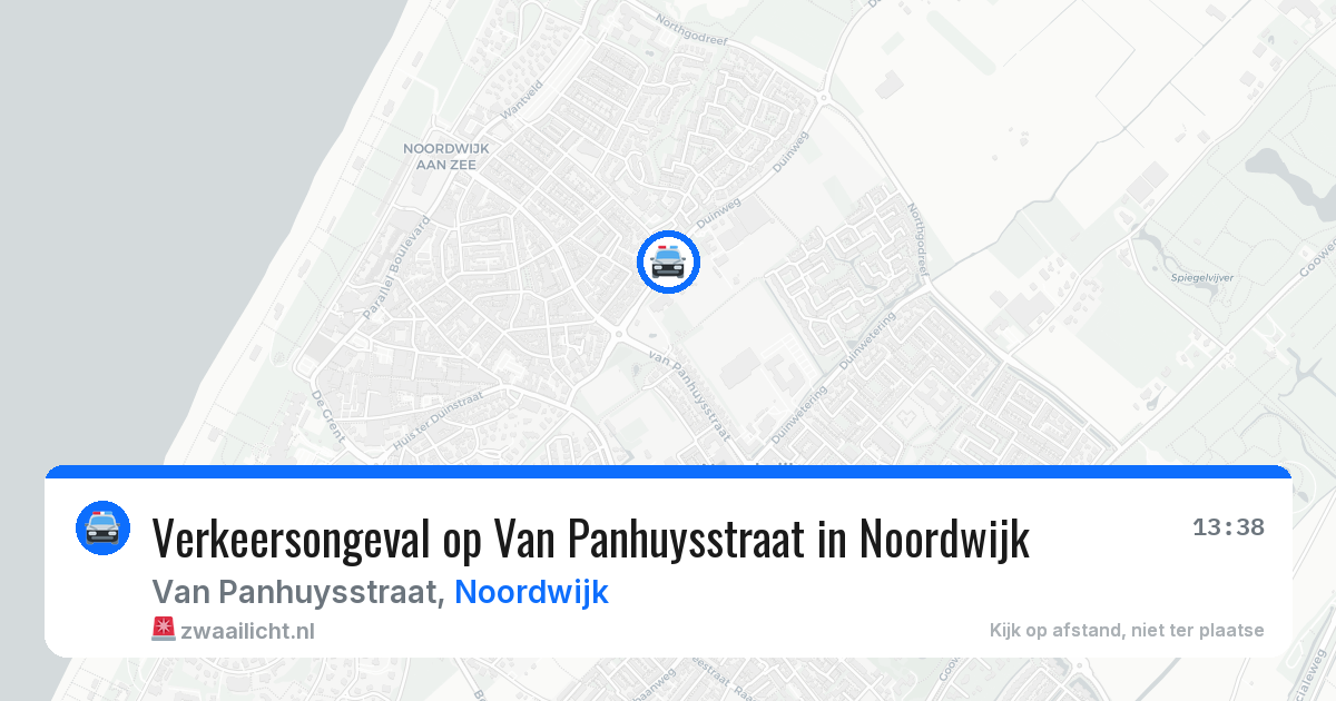 Verkeersongeval op Van Panhuysstraat in Noordwijk — 24 jun 2026