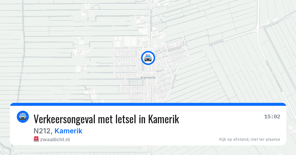 Verkeersongeval met letsel in Kamerik — 4 jul 2026
