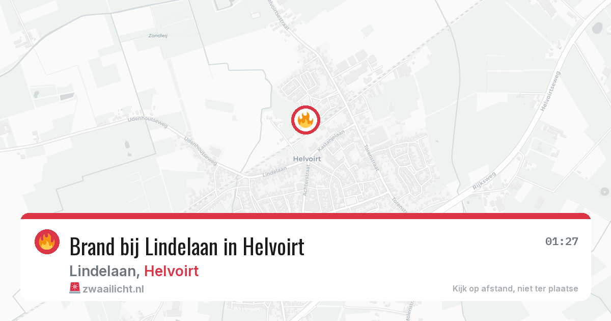 Brand bij Lindelaan in Helvoirt — 17 jul 2026