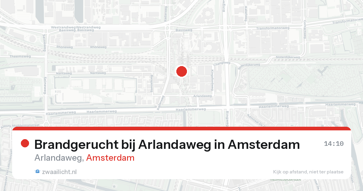 Brandgerucht bij Arlandaweg in Amsterdam — 3 jun 2026