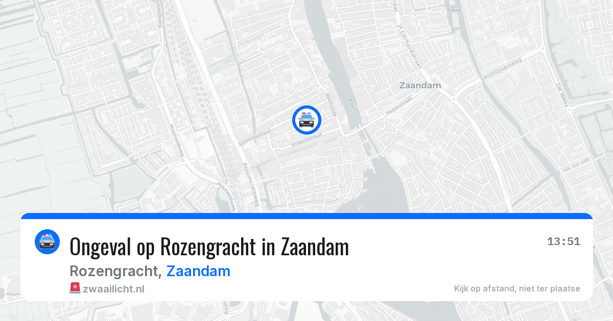 Ongeval op Rozengracht in Zaandam — 31 jul 2026