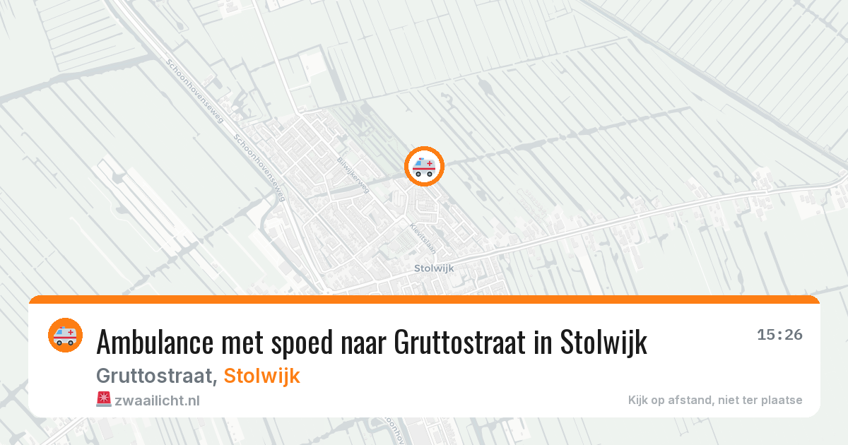 Ambulance met spoed naar Gruttostraat in Stolwijk — 24 mei 2026