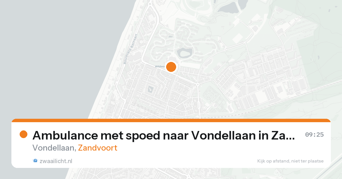 Ambulance met spoed naar Vondellaan in Zandvoort — 1 jun 2026