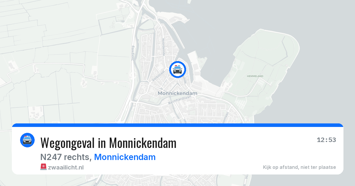 Wegongeval in Monnickendam — 21 mrt 2026