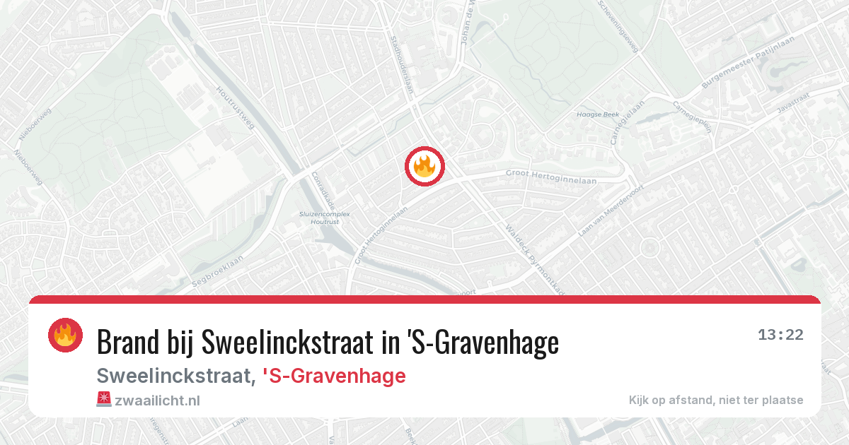 Brand bij Sweelinckstraat in 'S-Gravenhage — 4 aug 2026