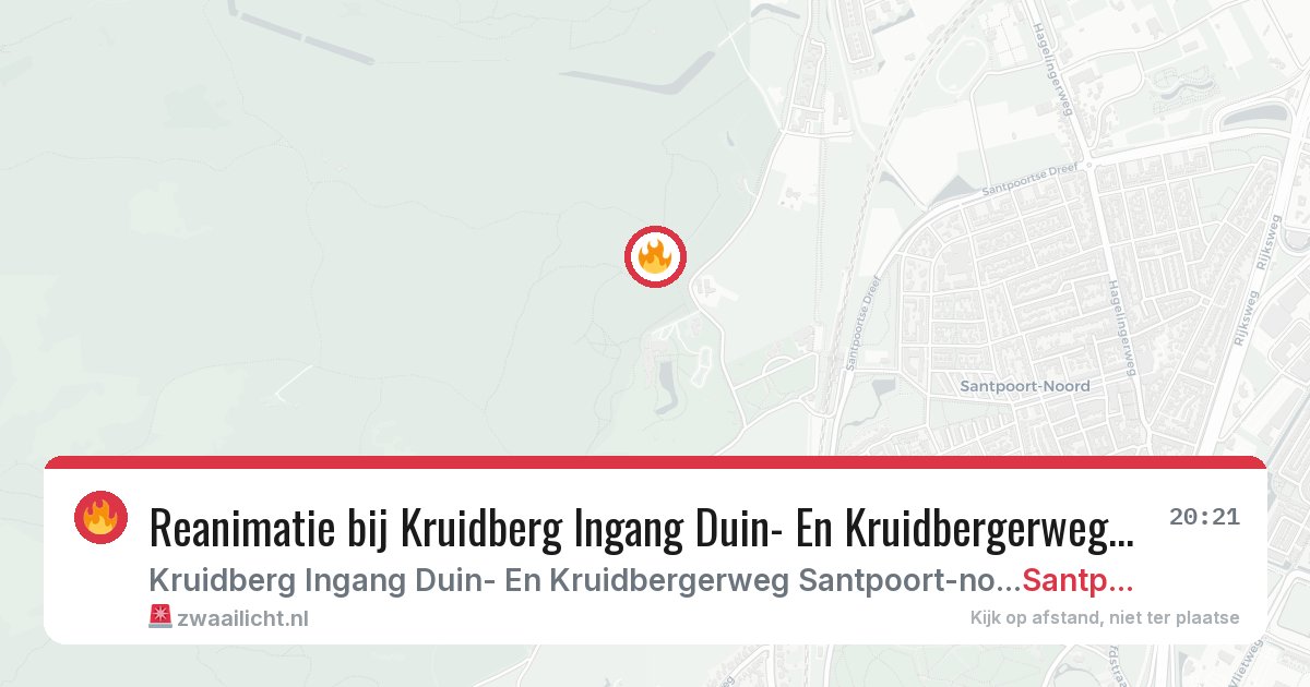 Reanimatie bij Kruidberg Ingang Duin- En Kruidbergerweg Santpoort-noord in Santpoort-Noord — 3 jul 2026