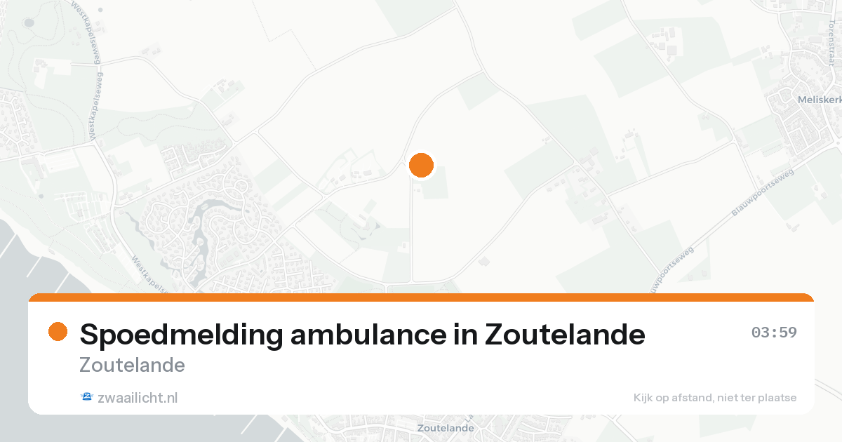 Spoedmelding ambulance in Zoutelande — 15 aug 2026