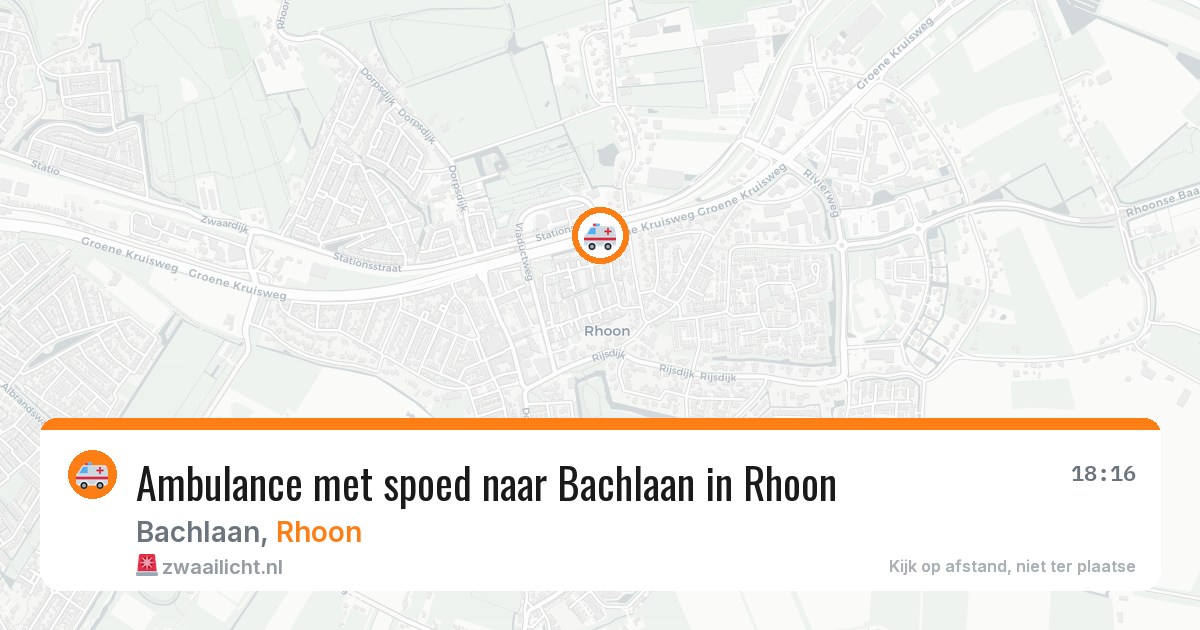Ambulance met spoed naar Bachlaan in Rhoon — 9 aug 2026