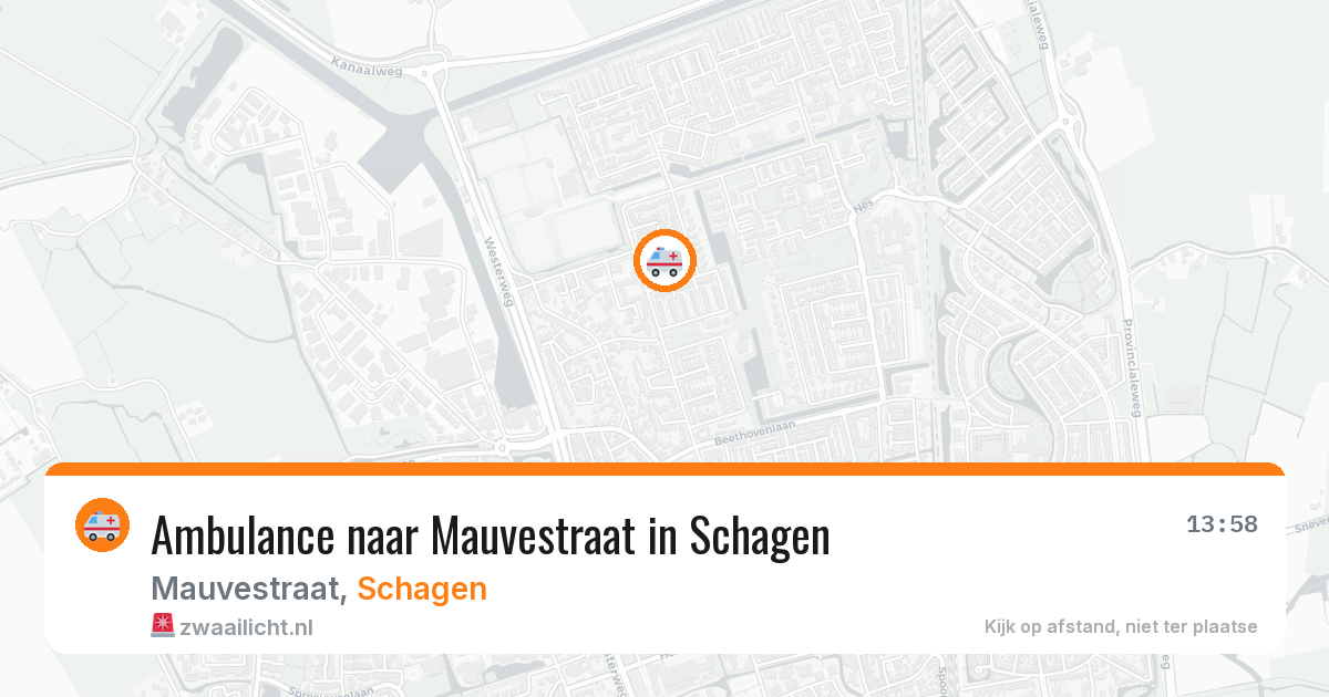 Ambulance naar Mauvestraat in Schagen — 24 mrt 2026