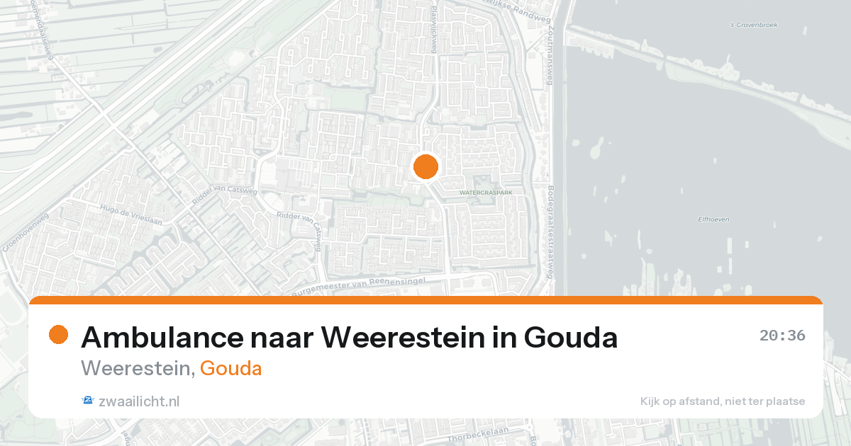 Ambulance naar Weerestein in Gouda — 21 aug 2026