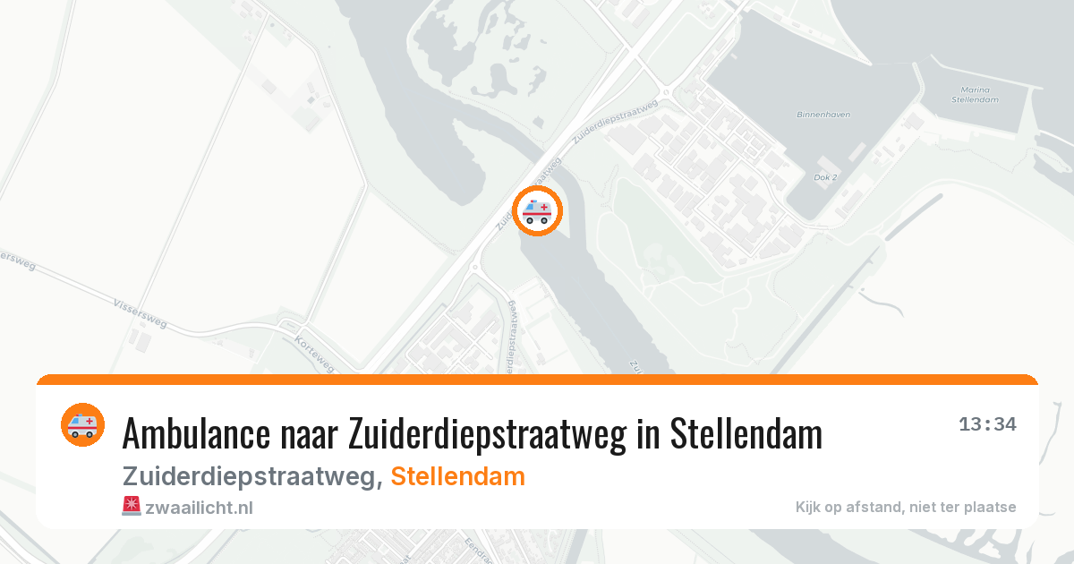 Ambulance naar Zuiderdiepstraatweg in Stellendam — 14 aug 2026