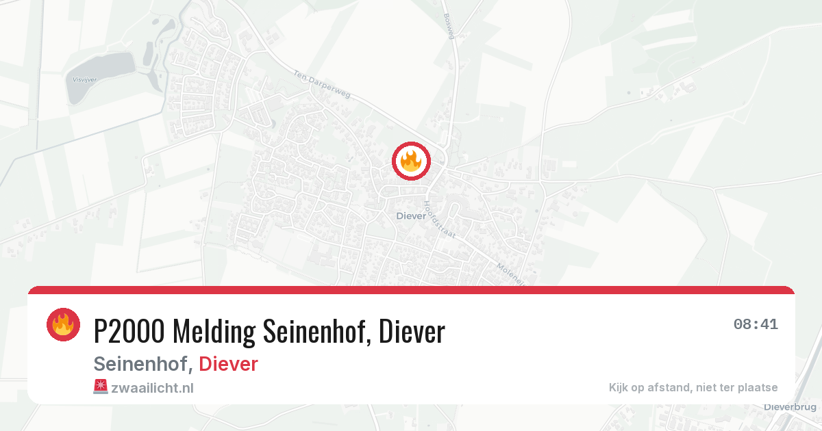 P2000 Melding Seinenhof, Diever — 30 jun 2026
