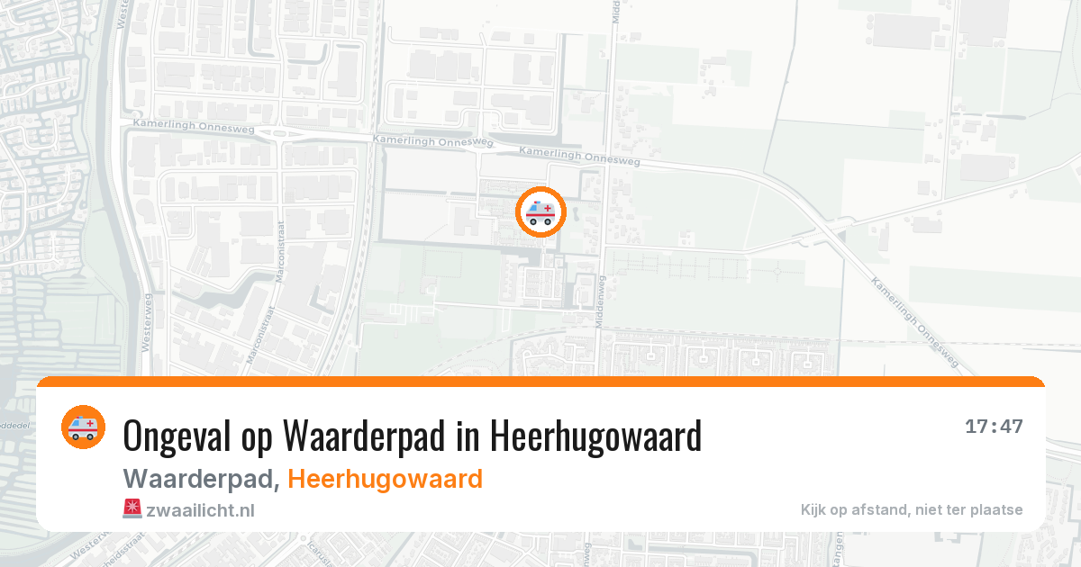 Ongeval op Waarderpad in Heerhugowaard — 17 jan 2026