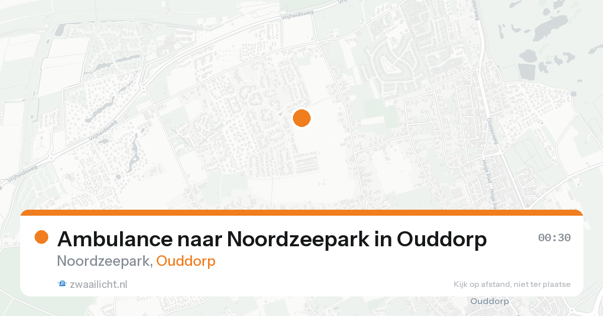 Ambulance naar Noordzeepark in Ouddorp — 25 aug 2026