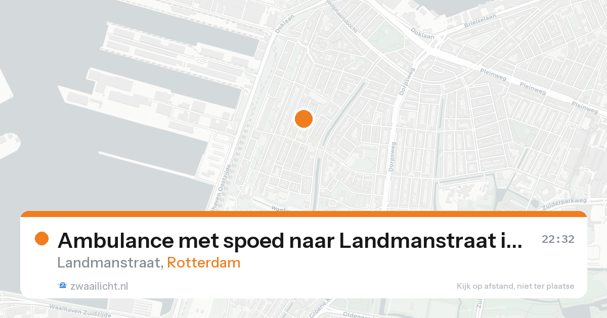 Ambulance met spoed naar Landmanstraat in Rotterdam — 19 aug 2026