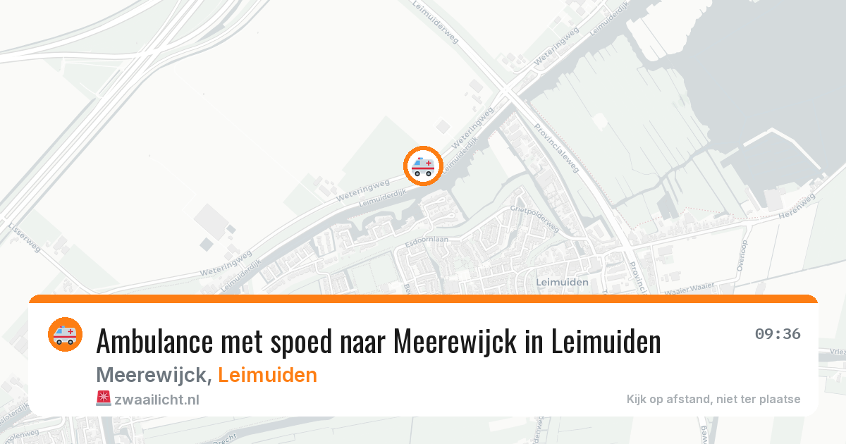 Ambulance met spoed naar Meerewijck in Leimuiden — 19 apr 2026